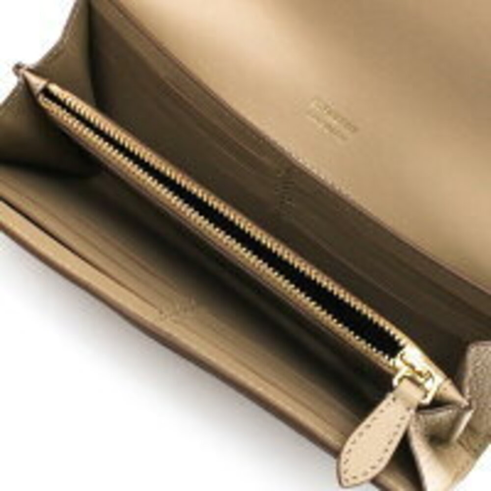 Burberry Oat Continental Bifold Wallet Long Beige